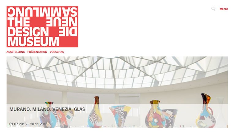 WEBSITE DIE NEUE SAMMLUNG \u2014 Die Neue Sammlung \u2014 Munich \u2014 2016 | Bangert Projects