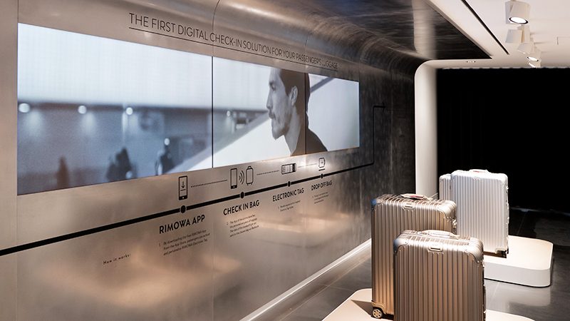 MEDIA SCENOGRAPHY, RIMOWA PARIS \u2014 RIMOWA \u2014 Paris, France \u2014 2016 | Bangert Projects