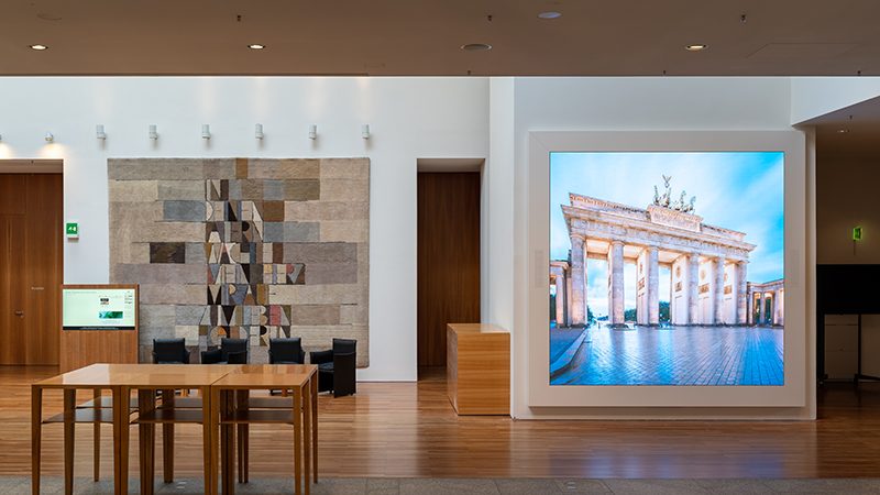 A BUILDING TALKS TO THE VISITORS \u2014 Landesvertretung Baden-Württemberg \u2014 Berlin, Germany \u2014 2020 | Bangert Projects